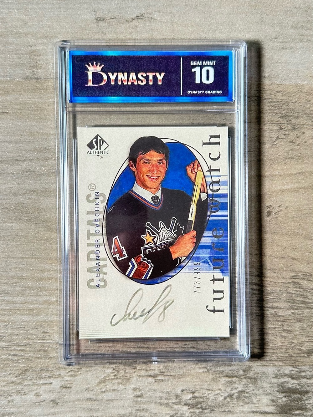Alexander Ovechkin Signed Rookie Gem Mint 10 2006 Upper Deck SP Novelty Card.